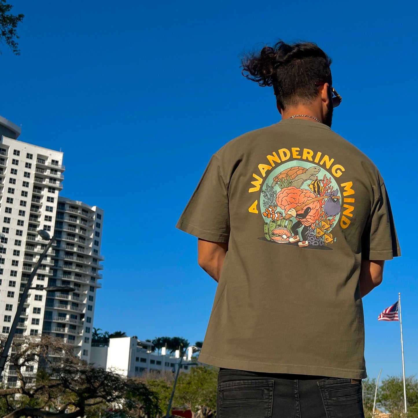 Reef Monoline Tee (Olive)