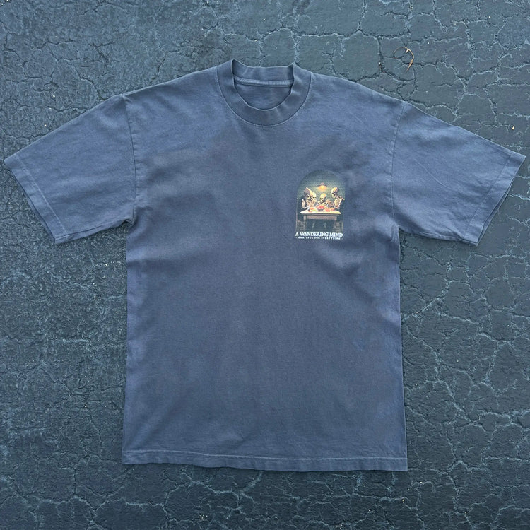 A Wandering Mind Grateful for Everything t-shirt in slate front view