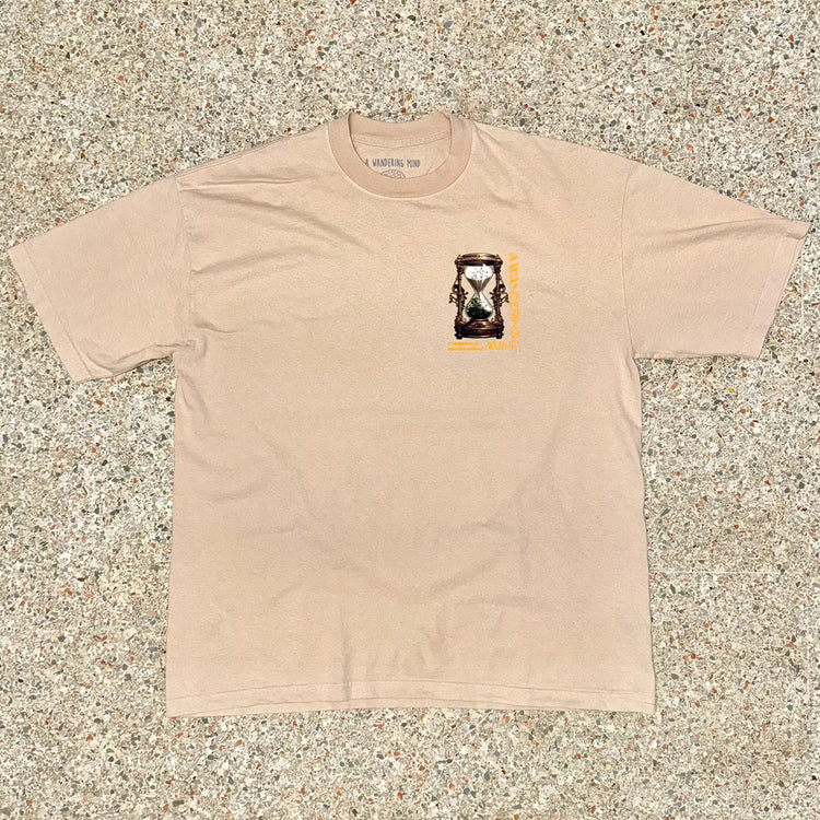 A Wandering Mind Growth & Renewal t-shirt in sand front view