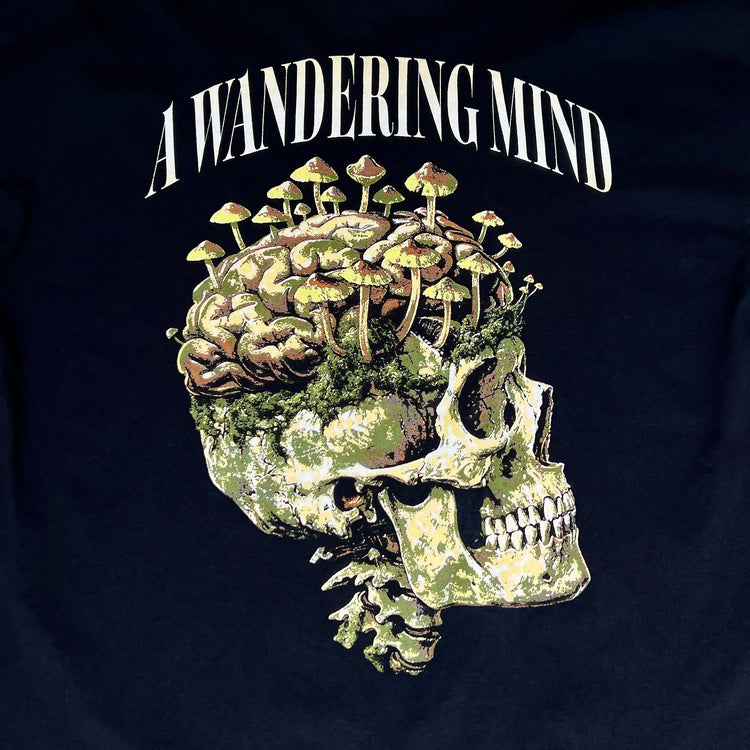 A Wandering Mind Rebirth long sleeve t-shirt in black back view