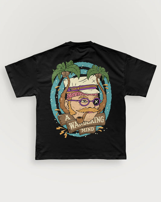 A Wandering Mind The Sailor t-shirt in black back view