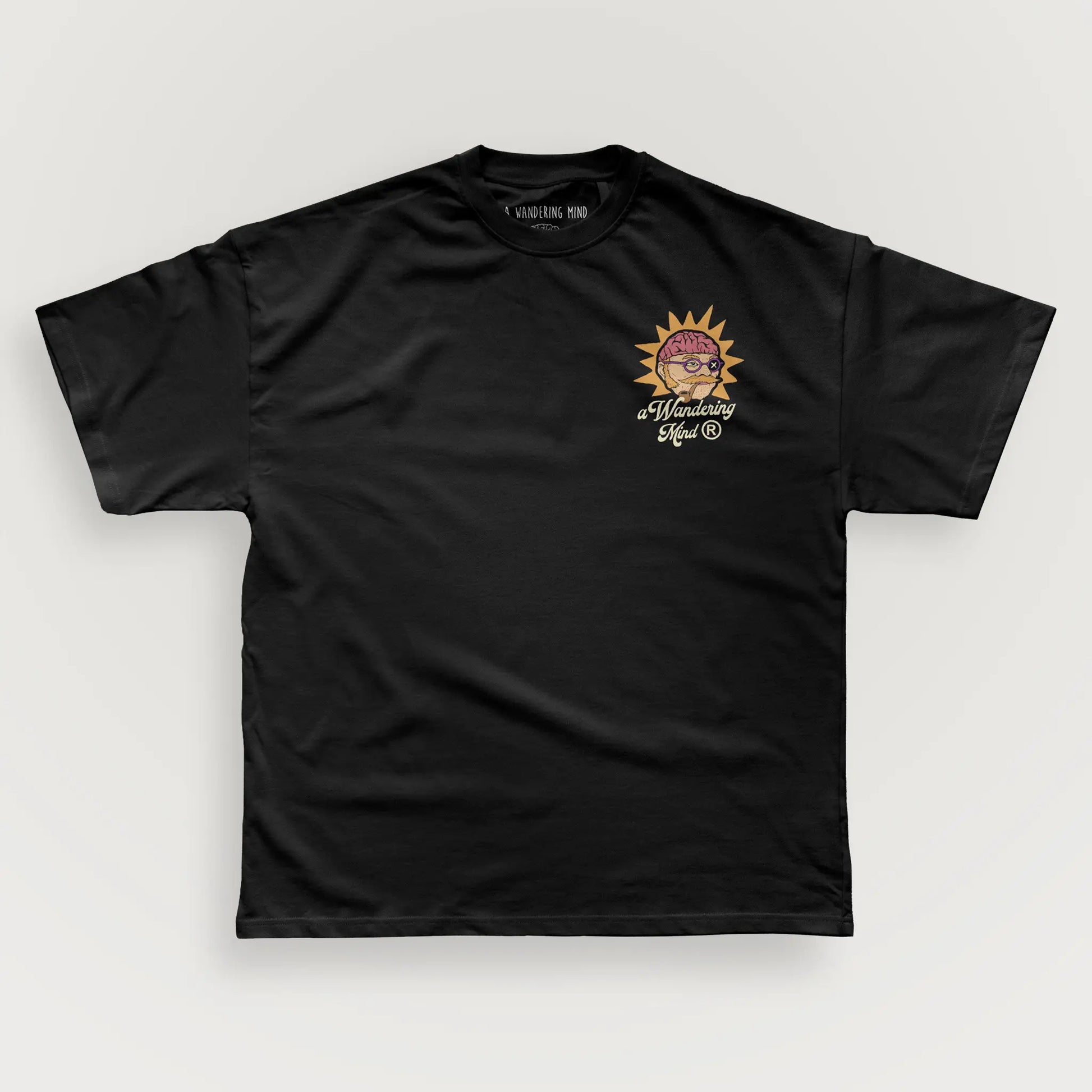 A Wandering Mind The Sailor t-shirt in black front view